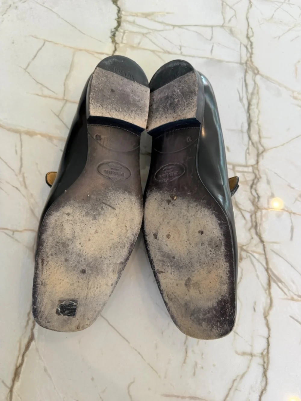 Prada Men's Leather Slip-On Shoes